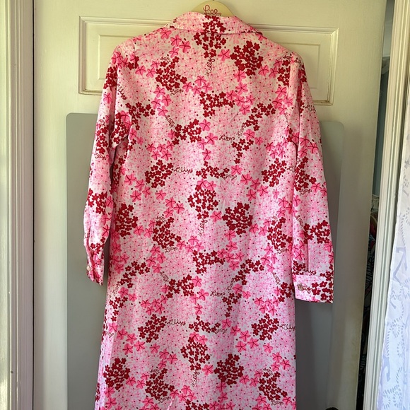 Lilly Pulitzer Vintage “The Lilly” Pink Floral Maxi Shirt Dress - Picture 13 of 16